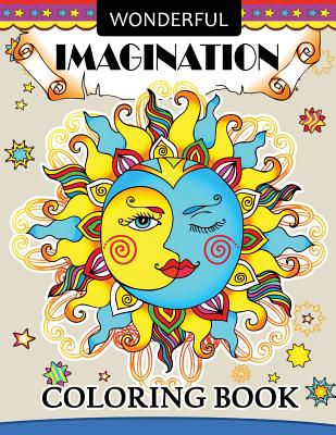 Wonderful Imagination coloring books: Adults Coloring Book Halloween,  Doodle, Angel, Alien, circus and other Design (Paperback)
