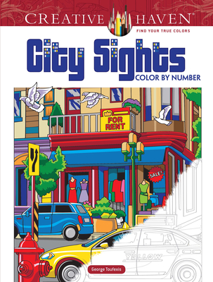 Creative Haven City Sights Color by Number (Adult Coloring Books: USA)