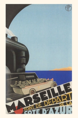 Vintage Journal Marseille Travel Poster Cover Image