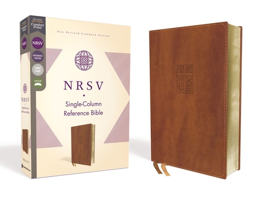 Nrsv, Single-Column Reference Bible, Leathersoft, Brown, Comfort Print Cover Image