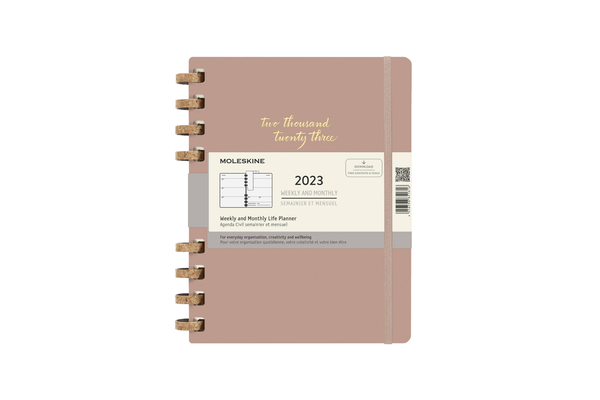 Moleskine 2023 Spiral Planner, 12M, Extra Large, Crush Almond, Hard Cover (8.5 x 11) By Moleskine Cover Image