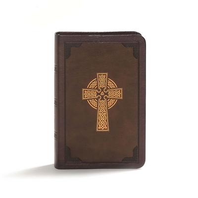 CSB Large Print Compact Reference Bible, Celtic Cross Brown LeatherTouch By CSB Bibles by Holman Cover Image
