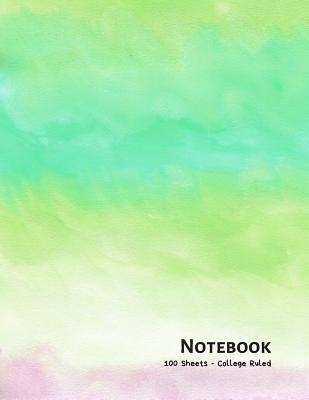 Notebook: Green Ombre - 100 Sheets - College Ruled (8.5 x 11) Cover Image