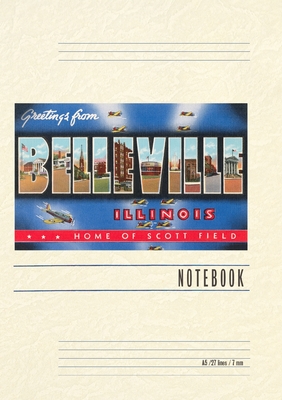 Vintage Lined Notebook Greetings from Belleville, Illinois Cover Image
