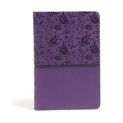 CSB Large Print Personal Size Reference Bible, Purple LeatherTouch Cover Image
