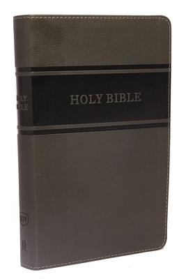 KJV, Deluxe Gift Bible, Imitation Leather, Gray, Red Letter Edition By Thomas Nelson Cover Image