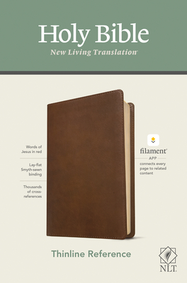 NLT Thinline Reference Bible, Filament Enabled Edition (Red Letter, Leatherlike, Rustic Brown) By Tyndale (Created by) Cover Image