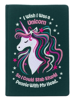 I Wish I Was A Unicorn Embroidered Journal Cover Image