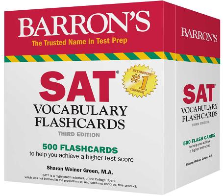 SAT Vocabulary Flashcards: 500 Cards Reflecting the Most Frequently Tested SAT Words + Sorting Ring for Custom Study (Barron's Test Prep) By Sharon Weiner Green, M.A. Cover Image