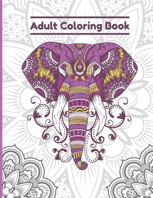 adult coloring book: Animals amazing patterns mandala and relaxing