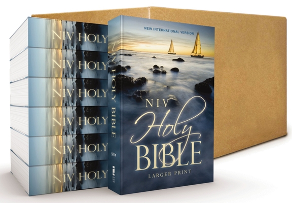 Niv, Holy Bible, Larger Print, Economy Edition, Paperback, Blue, Case of 24, Comfort Print Cover Image
