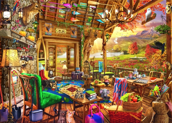 Brain Tree - Cozy Porch 1000 Pieces Jigsaw Puzzle for Adults: With Droplet Technology for Anti Glare & Soft Touch By Brain Tree Games LLC (Created by) Cover Image