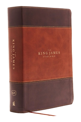 The King James Study Bible, Imitation Leather, Brown, Full-Color Edition By Thomas Nelson Cover Image