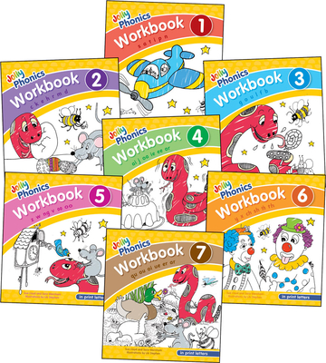 Jolly Phonics Workbooks 1-7: In Print Letters (American English Edition) Cover Image