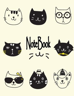 Notebook: Cute cat on cream cover and Dot Graph Line Sketch pages, Extra large (8.5 x 11) inches, 110 pages, White paper, Sketch By Cutie Cat Cover Image