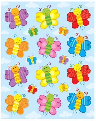 Butterflies Shape Stickers (Shape Stickers (Carson-Dellosa)) Cover Image