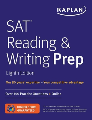 SAT Reading & Writing Prep: Over 300 Practice Questions + Online (Kaplan Test Prep) By Kaplan Test Prep Cover Image