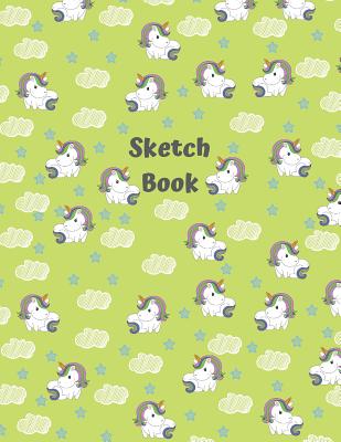 Sketch Book: Cute Baby Unicorn Sketchbook for Kids, Doodle, Draw and Sketch - Vol 4 - 8.5 X 11 - 120 Pages By Kreative Fun Cover Image