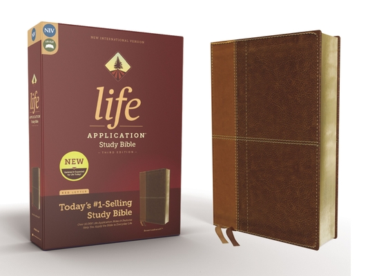 Niv, Life Application Study Bible, Third Edition, Leathersoft, Brown, Red Letter Edition Cover Image