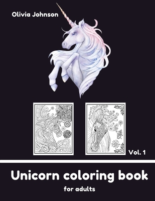 Adult Coloring Book - Unicorn vol1 (Large Print / Paperback