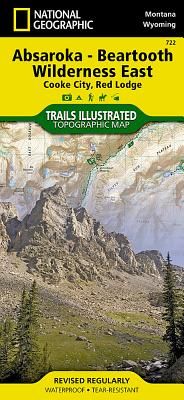 Absaroka-Beartooth Wilderness East Map [Cooke City, Red Lodge] (National Geographic Trails Illustrated Map #722) By National Geographic Maps - Trails Illust Cover Image