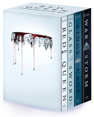 Red Queen 4-Book Paperback Box Set: Red Queen, Glass Sword, King's Cage, War Strom By Victoria Aveyard Cover Image