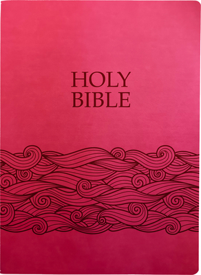 Kjver Holy Bible, Wave Design, Large Print, Berry Ultrasoft: (King James Version Easy Read, Red Letter, Pink) Cover Image