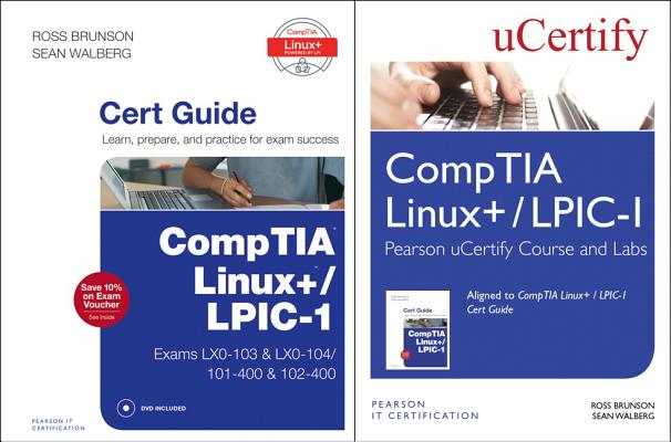 Comptia Linux+ / Lpic-1 Textbook and Pearson Ucertify Course and Labs Bundle Cover Image