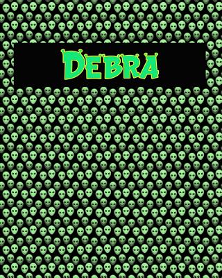 120 Page Handwriting Practice Book with Green Alien Cover Debra: Primary Grades Handwriting Book Cover Image