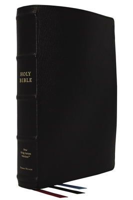 Nkjv, Large Print Verse-By-Verse Reference Bible, MacLaren Series, Premium Goatskin Leather, Black, Comfort Print: Holy Bible, New King James Version By Thomas Nelson Cover Image