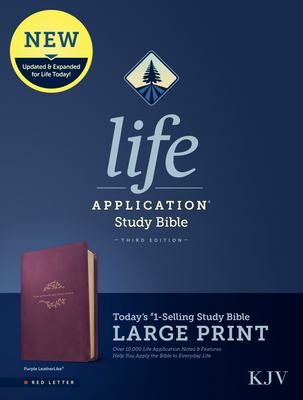 KJV Life Application Study Bible, Third Edition, Large Print (Leatherlike, Purple, Red Letter) Cover Image