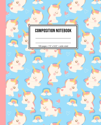 Composition Notebook: Baby Unicorn Notebook For Kids Cover Image