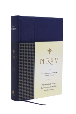 NRSV Standard Catholic Ed Bible Anglicized (navy/blue) By Harper Bibles Cover Image