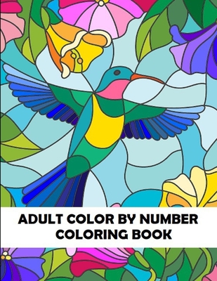 Large Print Color By Number Butterflies, Birds, and Flowers Adult Coloring  Book (Paperback)