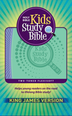 KJV Kids Study Bible, Flexisoft (Red Letter, Imitation Leather, Purple/Green) Cover Image