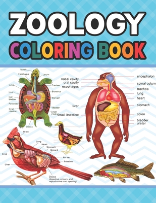 Zoology Coloring Book: Learn The Zoology & Enhance Your Practice. Simple Animal Body Parts For Children. Dog Cat Horse Frog Bird Anatomy Colo Cover Image