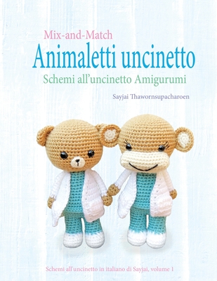 Aeeque Set di animali all'uncinetto per principianti, set completo all' uncinetto, animali, gatti, cani, pecore, starter all'uncinetto, set per adulti e bambini, animali con istruzioni, uncinetto da