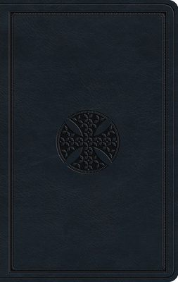 ESV Large Print Value Thinline Bible (Trutone, Navy, Mosaic Cross Design)  Cover Image