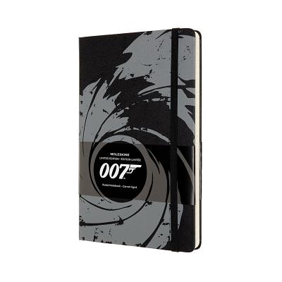 Moleskine Limited Edition James Bond Notebook, Hard Cover, Large (5 x  8.25) Ruled/Lined, Black, 240 Pages