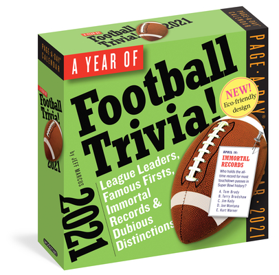Year of Football Trivia! Page-A-Day Calendar 2021 By Jeff Marcus, Workman Calendars (With) Cover Image