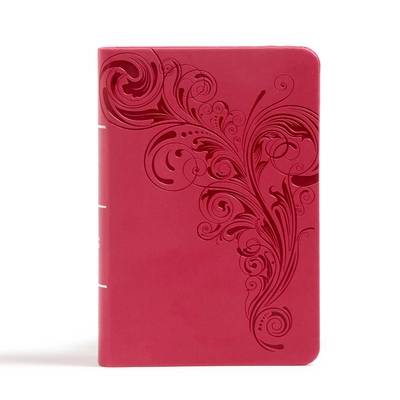 CSB Large Print Compact Reference Bible, Pink LeatherTouch Cover Image