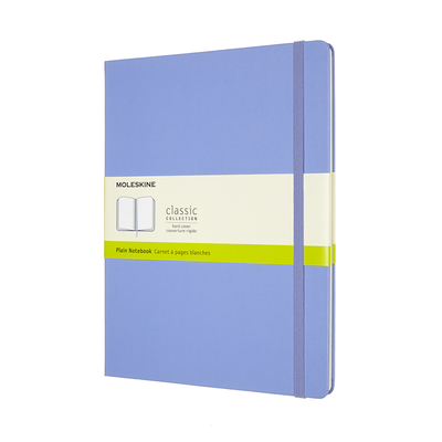 Moleskine Classic  Notebook, Extra Large, Plain, Hydrangea Blue, Hard Cover (7.5 x 9.75) Cover Image