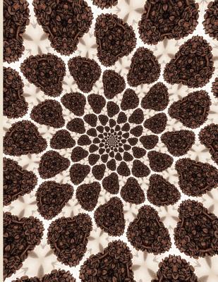 Fractal Photo Art Notebook: Coffee Beans 1: A fractal image notebook made from a photo of roasted coffee beans and filled with college ruled paper Cover Image