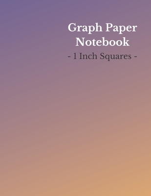 Graph Paper Notebook: 1 Inch Squares - Large (8.5 x 11 Inch) - 150 Pages - Purple/Yellow Cover Cover Image