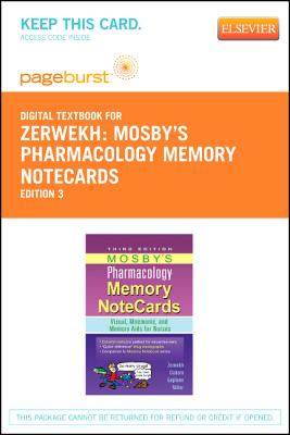 Mosby's Pharmacology Memory Notecards - Elsevier eBook on Vitalsource (Retail Access Card): Visual, Mnemonic, and Memory AIDS for Nurses By Joann Zerwekh, Jo Carol Claborn, Tom Gaglione Cover Image