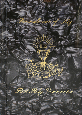 Remembrance of My First Holy Communion-Boy-Black Pearl: Marian Children's Mass Book By Mary Theola Cover Image