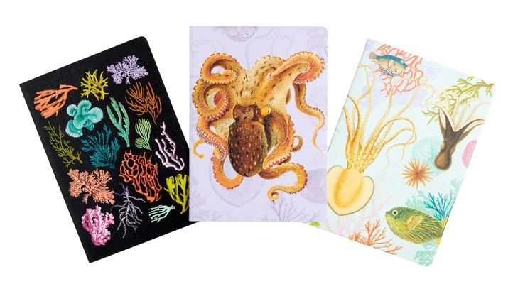 Art of Nature: Under the Sea Sewn Notebook Collection (Set of 3): (Cute Stationery Gift, Gift for Girls, Notebooks) Cover Image
