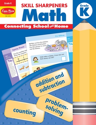 Skill Sharpeners: Math, Kindergarten Workbook Cover Image