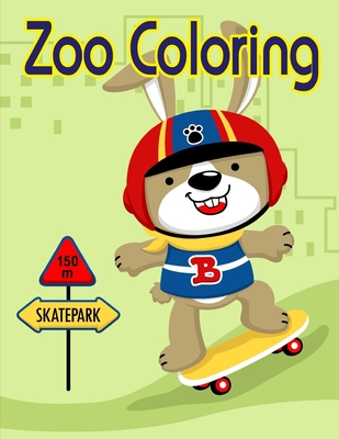 Zoo Coloring: Cute pictures with animal touch and feel book for Early Learning Cover Image