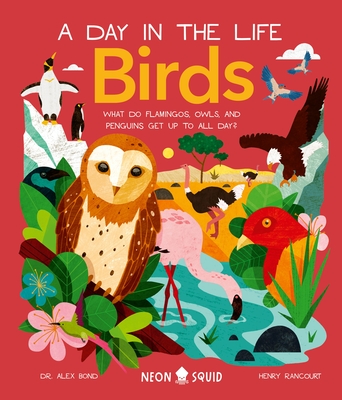Birds (A Day in the Life): What Do Flamingos, Owls, and Penguins Get Up To All Day? By Dr. Alex Bond, Henry Rancourt (Illustrator), Neon Squid Cover Image